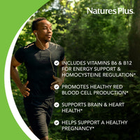 Thumbnail for NaturesPlus Folic Acid Hearts - 90 Tablets - Supports Immune & Prenatal Health with Methylfolate & Methylcobalamin - Gluten Free, Vegetarian, Allergen Free - 90 Servings