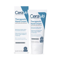 Thumbnail for CeraVe Therapeutic Hand Cream for Dry Cracked Hands With Hyaluronic Acid and Niacinamide, Fragrance Free 3 Ounce