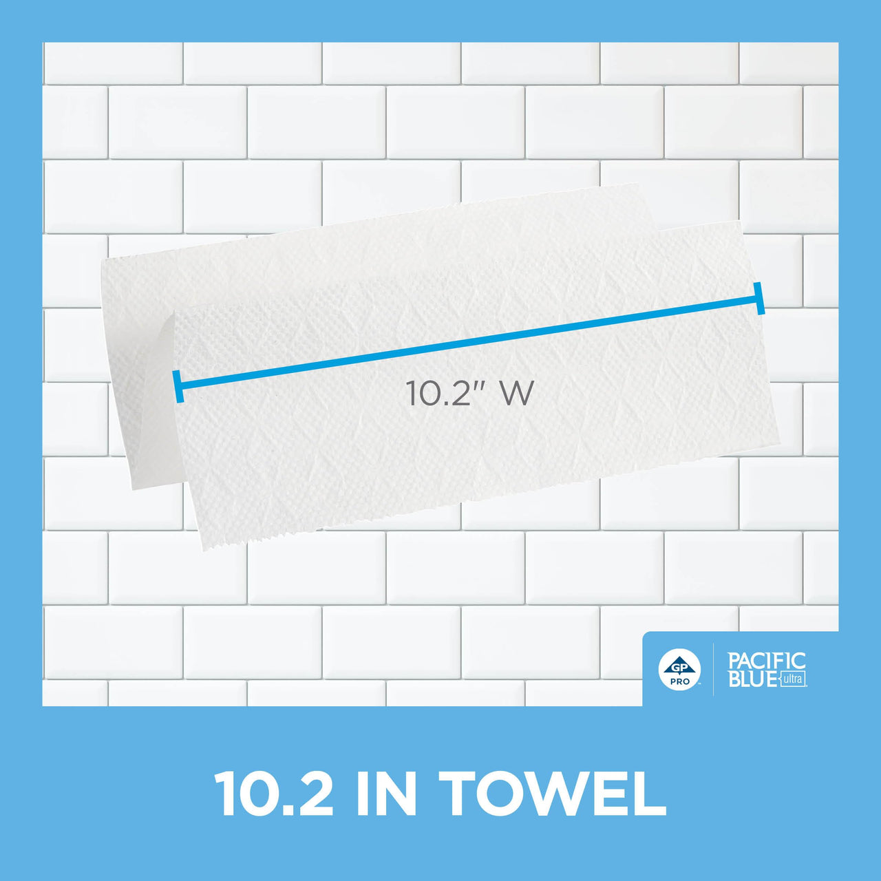 Pacific Blue Ultra Big Z-Fold Paper Towels by GP PRO (Georgia-Pacific), White, 20887, 220 Paper Towels Per Pack, 10 Packs Per Case (2200 Total), 10.20'' x 10.80