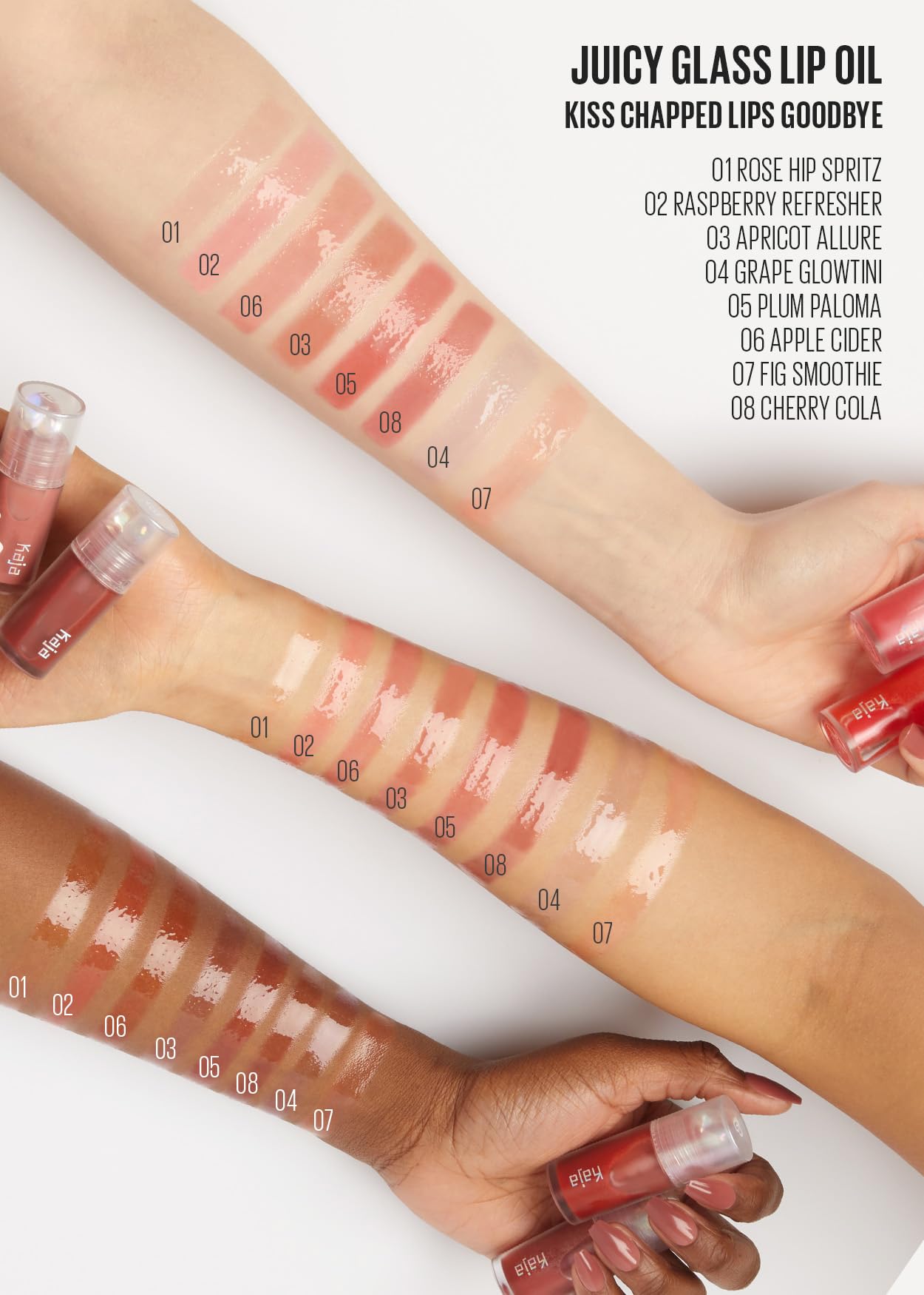 Kaja Juicy Glass Lip Plumping Oil | 05 Plum Paloma | Hydrating, Feel Plumped and Lightweight with Vitamin Tree Fruit Oil, Vegan, Cruelty-Free, Clear Tint Stain Shine Gloss Plumper, Mother's Day