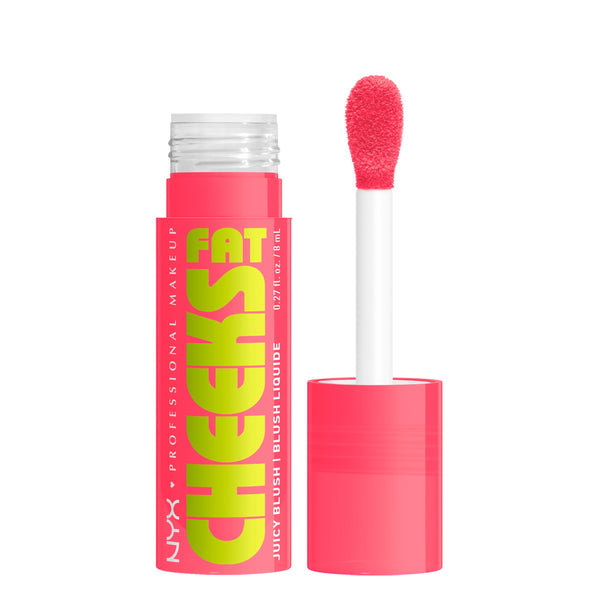 NYX PROFESSIONAL MAKEUP Fat Cheeks Liquid Blush, Buildable, Dewy Blush with Long-Lasting 12HR Wear - Guava Gush (Bright Pink)