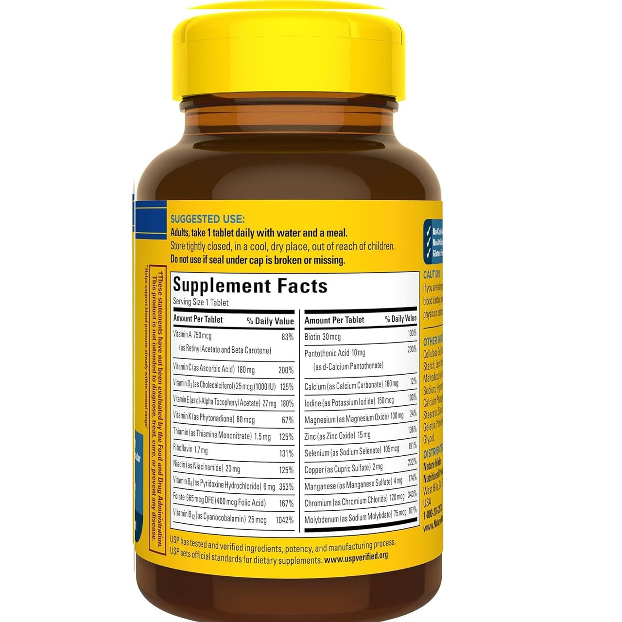 Nature Made Multi for Him 50+ Dietary Supplement Tablets 90 ea (Pack of 4)