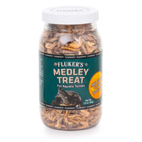 Thumbnail for Fluker's Aquatic Turtle Food, Vitamin, Enriched Medley Treats of Freeze, Dried River Shrimp, Mealworms, and Crickets, 2.9 oz