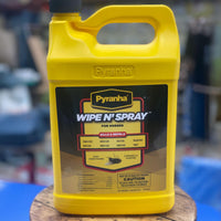Thumbnail for PYRANHA Wipe N' Spray for Horses - Oil-Based Long Lasting Fly Control Repels Horn, Deer, Horse, House, Stable, & Face Flies, Ticks, Mites, Mosquitoes, Gnats & Lice, 1 Gallon