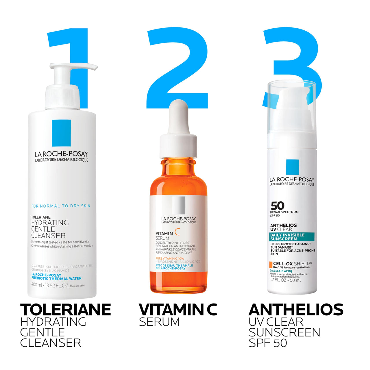 La Roche Posay Anthelios UV Clear Sunscreen SPF 50, Daily Sunscreen for Face with Azelaic Acid, Broad Spectrum Invisible SPF Protection for Acne and Rosacea Prone Skin