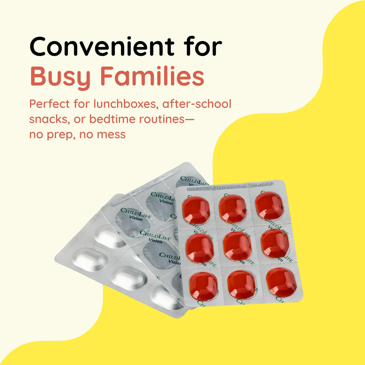 CHILDLIFE ESSENTIALS Healthy Vision SoftMelts - Eye Vitamins for Kids, Lutein Gummies, Lutein and Zeaxanthin Supplements, Eye Health Gummies, Lutein Children, Great Taste - Natural Berry, 27 Tablets