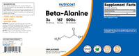 Thumbnail for Nutricost Beta Alanine Powder 500 Grams (1.1lbs) - Pure Beta Alanine, Gluten Free & Non-GMO