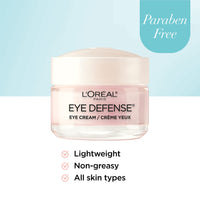 Thumbnail for L'Oreal Paris Dermo-Expertise Eye Defense Eye Cream with Caffeine and Hyaluronic Acid 0.5 oz