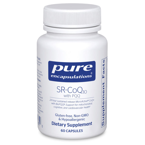 Pure Encapsulations SR-CoQ10 with PQQ - Heart Health Support* - Sustained Release Technology - Antioxidants Supplement - Gluten Free, Vegetarian & Non-GMO - 60 Capsules