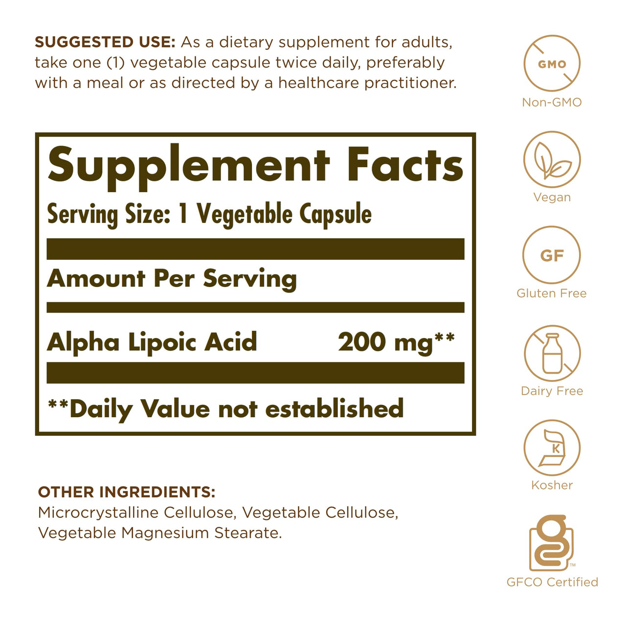 Solgar Alpha Lipoic Acid 200 mg, 50 Vegetable Capsules (Pack of 3) - Antioxidant Support - Helps to Recycle Glutathione, Vitamin C & E, CoQ-10 - Non-GMO, Vegan, Gluten Free, Dairy Free, Kosher - 150 Total Servings