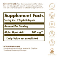 Thumbnail for Solgar Alpha Lipoic Acid 200 mg, 50 Vegetable Capsules (Pack of 3) - Antioxidant Support - Helps to Recycle Glutathione, Vitamin C & E, CoQ-10 - Non-GMO, Vegan, Gluten Free, Dairy Free, Kosher - 150 Total Servings