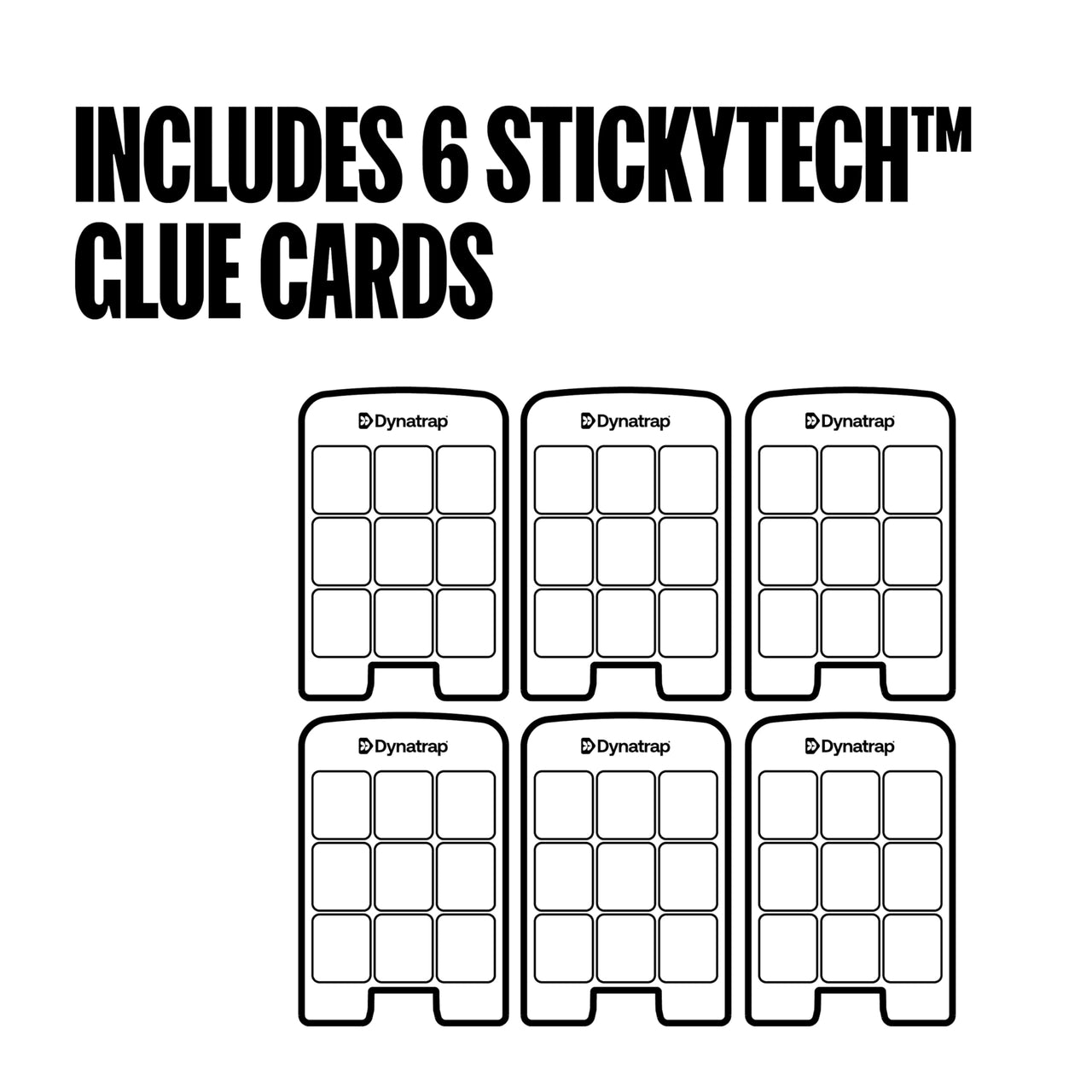 Dynatrap Glue Card Refills for Indoor Dynatrap Fly Trap Models DT3007 and DT3007W - 6 Glue Cards - 23007 - Discreet Indoor Insect Control - Includes 6 Official Refills