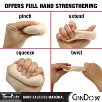 Thumbnail for CanDo Theraputty Plus Hand Exercise Putty for Rehabilitation, Exercises, Hand Therapy, Hand Strengthening, Stress Relief - Tan 3 oz XX-Soft
