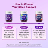 Thumbnail for OLLY Max Strength Sleep Gummy, 10mg Melatonin, L-Theanine, Chamomile, Lemon Balm, Sugar Free, Vegetarian Sleep Aid, Strawberry - 50 Count