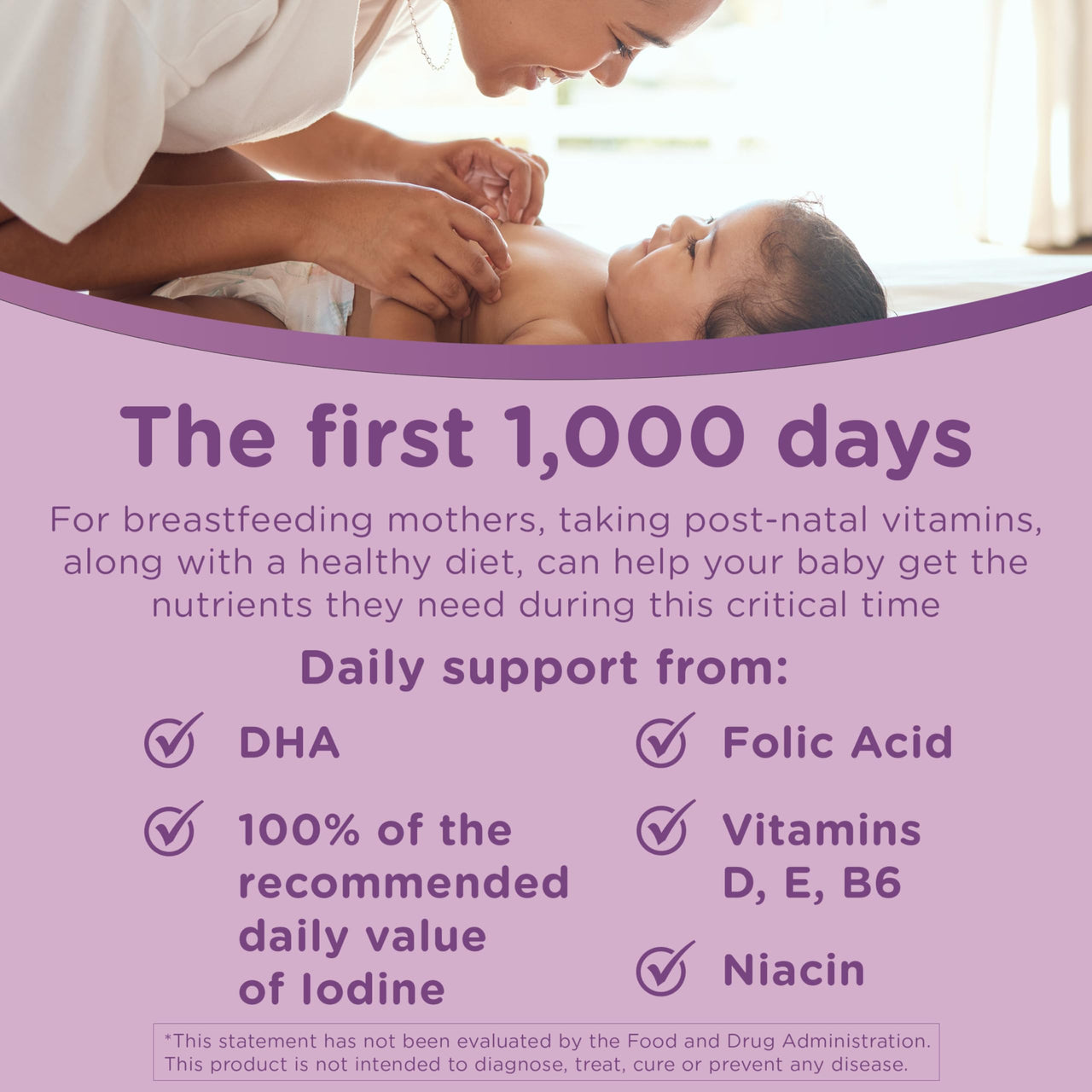 Centrum Postnatal Multivitamin Gummies with Biotin and DHA, Mixed Berry and Lemon Flavors - 60 Count, 30 Day Supply