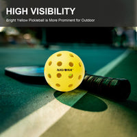 Thumbnail for Navona 48 Pack Premium 40-Holes Outdoor Pickleball Balls, Meet USAPA Official Requirement, Perfectly Balanced, High Bounce True Flight, Durable Outdoor Pickleball Set
