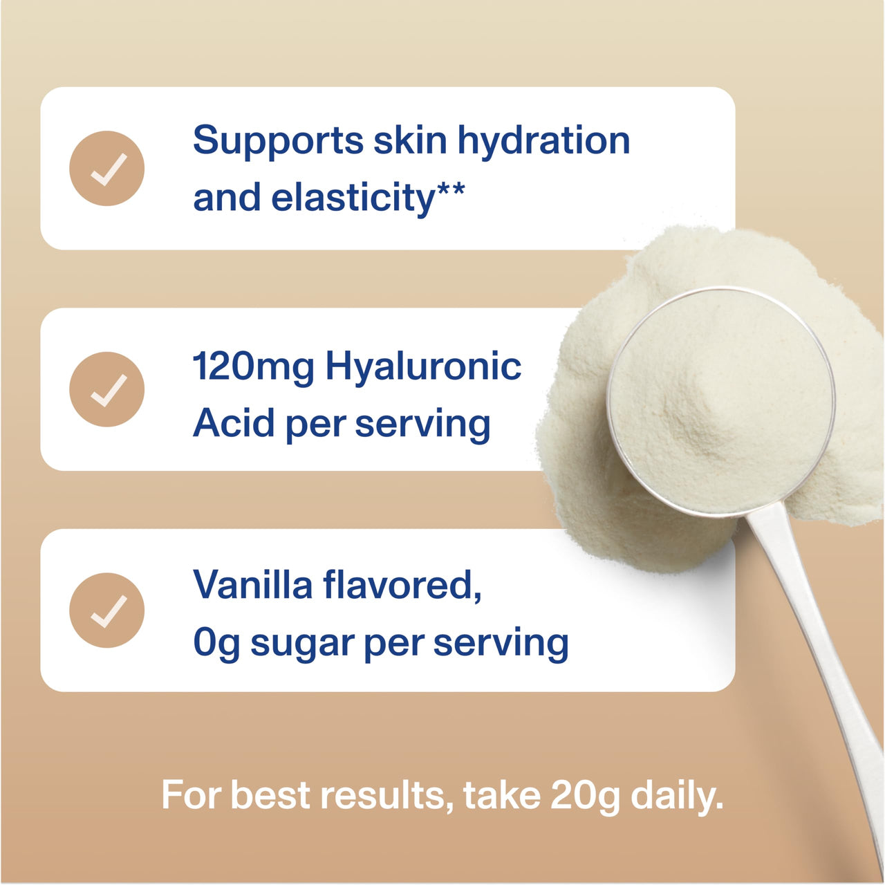 Vital Proteins Collagen Peptides Advanced, Hydrolyzed Peptides with Hyaluronic Acid and Vitamin C - Vanilla Flavor Powder, 21oz