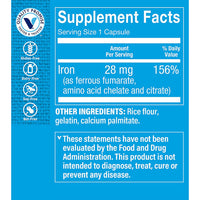 Thumbnail for The Vitamin Shoppe Iron 28MG, Well Absorbed Forms of Iron, Supports Immune Health Energy Production, Essential Mineral, Once Daily (300 Capsules)