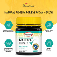 Thumbnail for ManukaGuard® Medical Grade Manuka Honey MGO 400+ | 100% Authentic New Zealand Manuka Honey | Healing Honey for Immunity Boost | 8.8 oz