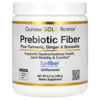 Thumbnail for California Gold Nutrition Prebiotic Fiber Plus Turmeric Extract, Organic Ginger Extract and Boswellia Extract, 6.7 oz (189 g)