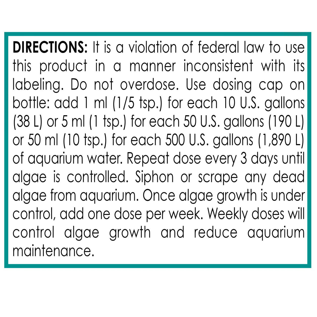 API MARINE ALGAEFIX Algae Control 16-Ounce Bottle