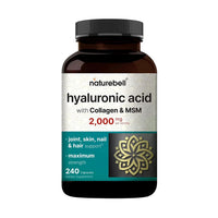 Thumbnail for NatureBell Hyaluronic Acid 2,000mg with Collagen & MSM - 240 Capsules - Skin Hydration, Hair, Nail & Joint Support - Water Soluble Formula for Easy Absorption* - Non-GMO & Gluten-Free