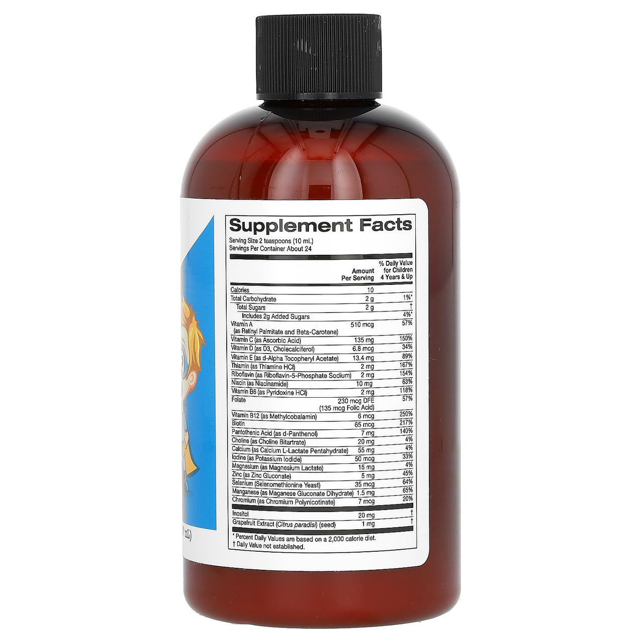 California Gold Nutrition Liquid Multi-Vitamin & Mineral with Calcium, Vitamin B12, Vitamins C & D3 for Children, No Alcohol, Natural Orange Mango, 8 fl oz (237 ml)