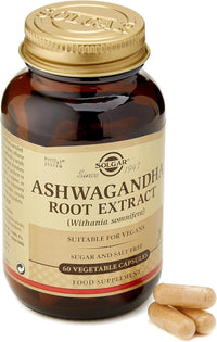 Thumbnail for Solgar Ashwagandha Root Extract - 60 Vegetable Capsules - Standardized Full Potency (SFP) - Non-GMO, Vegan, Gluten & Dairy Free, Kosher - 60 Servings
