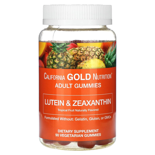Image 1 of California Gold Nutrition Lutein and Zeaxanthin Gummies, Tropical, 90 Vegetarian Gummies, 1 Count (Pack of 1)
