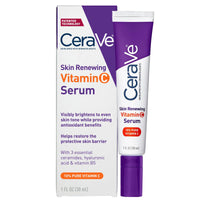 Thumbnail for CeraVe Vitamin C Serum with Hyaluronic Acid, Skin Brightening Serum for Face with 10% Pure Vitamin C, Fragrance Free, 1 Fl. Oz