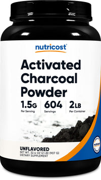 Thumbnail for Nutricost Activated Charcoal Powder 2lbs - Food Grade Powder, Toothpaste, Facemask, Odor Control, Vegetarian, Gluten Free, Non-GMO