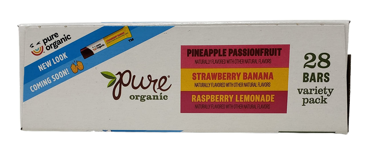 CC Goods Pure Organic Layered Fruit Bars - Pineapple Passion Fruit, Strawberry Banana, and Raspberry Lemonade - 28 Fruit Bars Per Box - Choose a 56 Pack or 84 Pack (56)