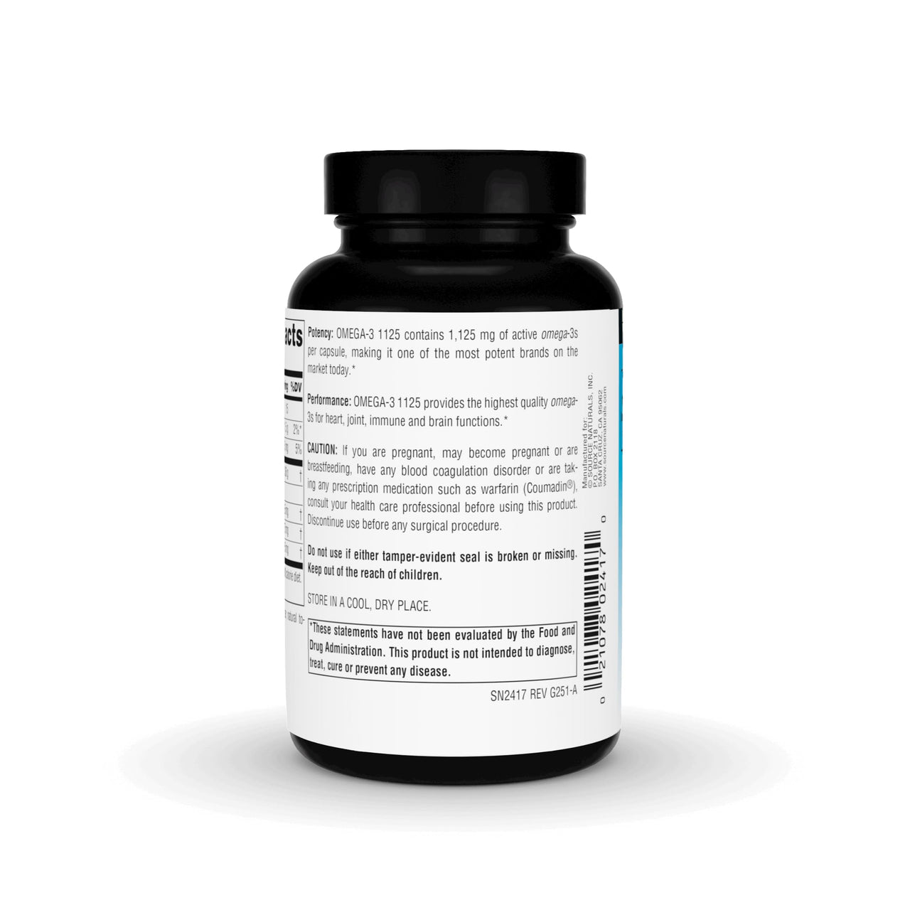 Source Naturals Arctic Pure Omega-3 Fish Oil, Maximum Strength EPA/DHA for Heart, Joint, Brain, and Immunity - 1125mg - 60 Softgels