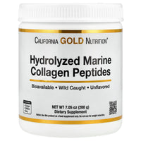 Thumbnail for California Gold Nutrition Collagen Peptides Powder with Hyaluronic Acid, Support for Healthy Hair, Skin, Nails, Joints and Bones, Non-GMO, Gluten and Dairy Free, Unflavored, 7.05 oz (200 g)