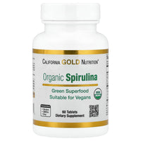 Thumbnail for California Gold Nutrition Organic Spirulina Supplement by California Gold Nutrition, Featuring a Green Superfood with Antioxidants, Vegan Friendly, Gluten Free, Non-GMO, 500 mg,60 Tablets
