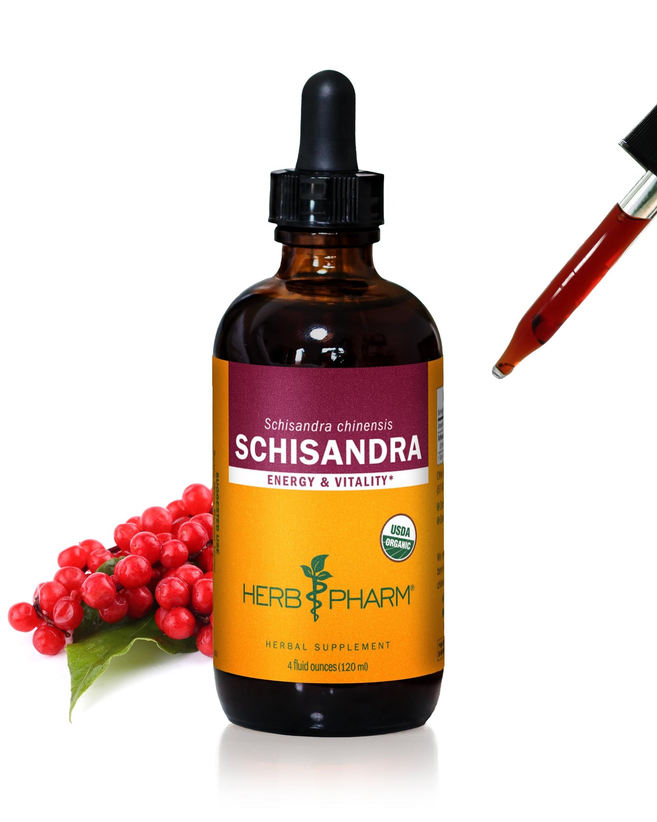 Herb Pharm Certified Organic Schisandra Berry Liquid Extract - 4 Ounce
