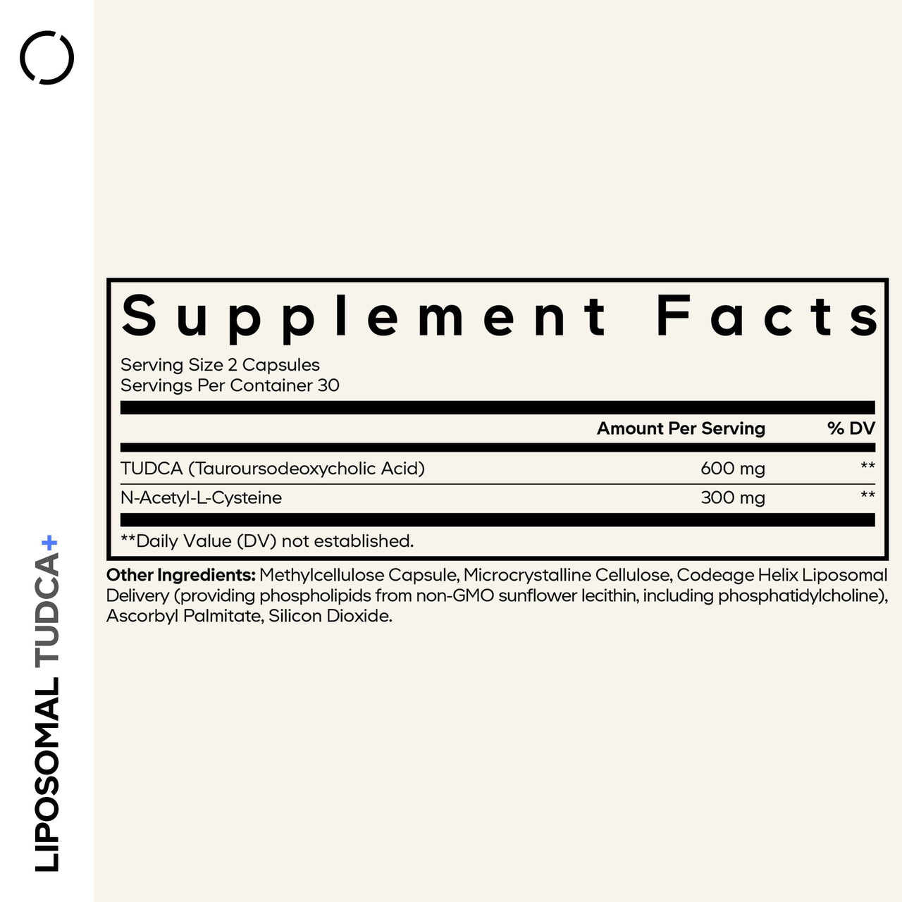 Codeage Liposomal TUDCA+ Supplement – TUDCA Bile Acid Formula - NAC N-Acetyl Cysteine, Liposomal Delivery - Liver & Gallbladder-Focused Formula – Non-GMO - 60 Capsules