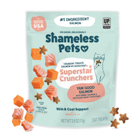 Thumbnail for Shameless Pets Crunchy Cat Treats - Kitty Treats for Cats with Skin & Coat Support, Natural Ingredients Kitten Treats with Real Salmon, Healthy Flavored Feline Snacks - Yam Good Salmon, 1-Pk