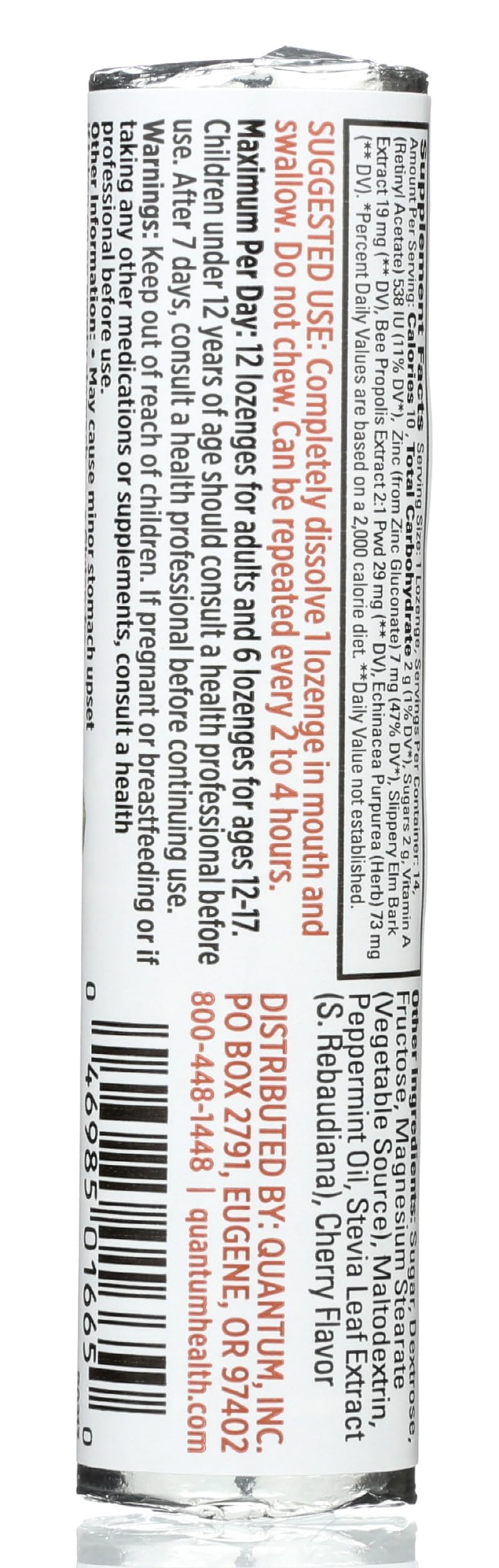Quantum - Lozenge Zinc Echinacea Cherry-Mint - 14 PC