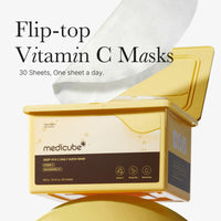 Thumbnail for medicube Deep Vita C Daily Quick 30 Sheet Masks - Vegan Certified, Quick Dispenser, Triple Vitamin Complex For Radiance and Hydration - Korean Face Masks