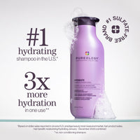Thumbnail for Pureology Hydrate Shampoo - For Dry or Color Treated Hair, Moisturizing Shampoo For Hydration & Softness, With Rose Extract & Green Tea, Vegan & Sulfate-Free, 9 Fl Oz