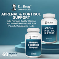 Thumbnail for Dr. Berg Adrenal & Cortisol Capsules - Adrenal Supplement & Cortisol Manager - Mood, Focus, Relaxation and Stress Support - Adrenal Supplements with Ashwagandha Extracts - 60 Capsules