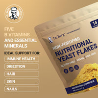 Thumbnail for Dr. Berg Premium Nutritional Yeast Flakes - Delicious Non-Fortified Nutritional Yeast with Naturally Occurring B Vitamins - 8oz