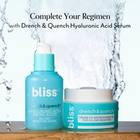 Thumbnail for Bliss Drench & Quench Hyaluronic Acid Cream to Water Moisturizer | Lightweight Face Cream with 4 Types of Hyaluronic Acid for All Day Hydration and Plump Skin | Clean Vegan & Cruelty Free 1.7 fl oz