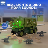 Thumbnail for TOY Life Dinosaur Transport Truck Playset, 57 Pieces, Ages 3+