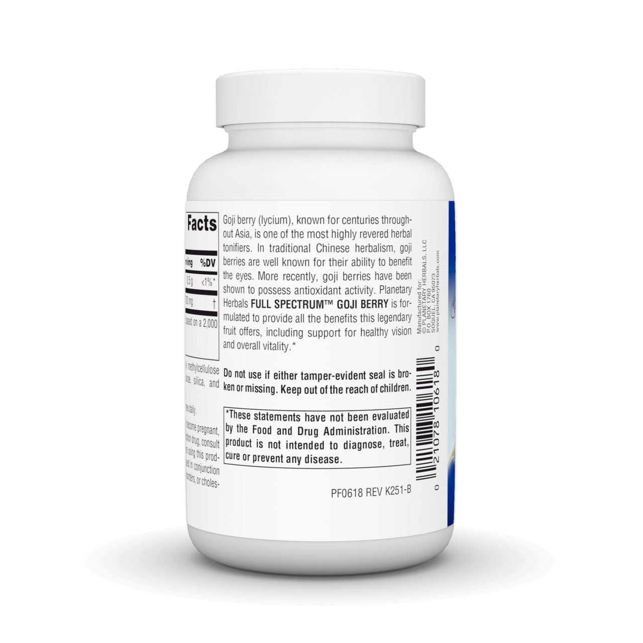 Planetary Herbals Goji Berry Full Spectrum 700mg, Botanical Elixir for Health and Longevity,90 Vegetarian Capsules