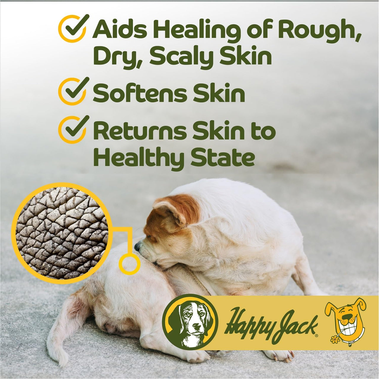 Happy Jack Skin Balm Hot Spot & Itchy Skin Relief for Dogs, Cats & Horses (4 oz), Softens, Aids Healing of Hot Spots, Fast Relief to Intense Itching, Scratching & Gnawing