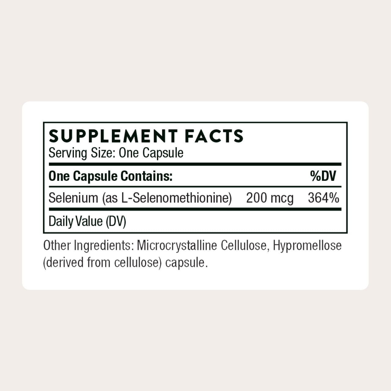 THORNE - Selenium - 200 mcg Selenium Supplement for Antioxidant Support* - 60 Capsules