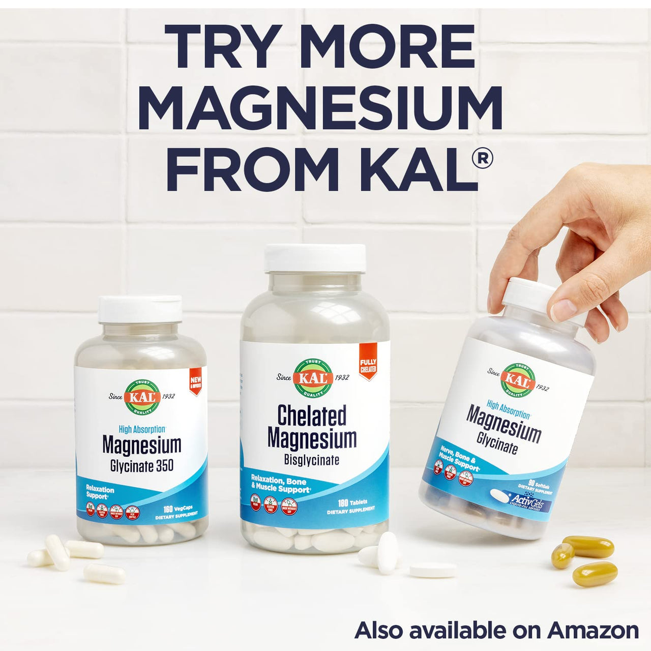 Kal 220 Mg Magnesium Chelated Tablets, 100 Count