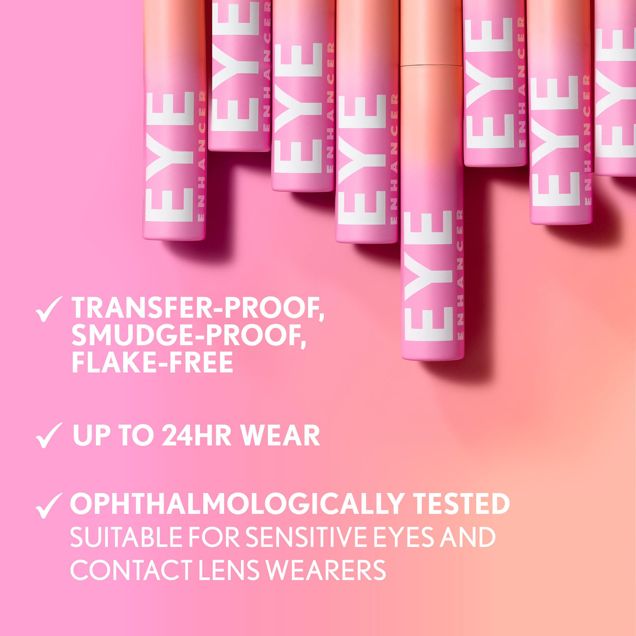 CoverGirl Eye Enhancer, Dark Chocolate, 3D Mascara, Curved Fiber Brush, Plant-Based Lifting Wax, For All Lash Types, 24-Hour Wear, Transfer-Proof, Flake-Free, 0.30oz